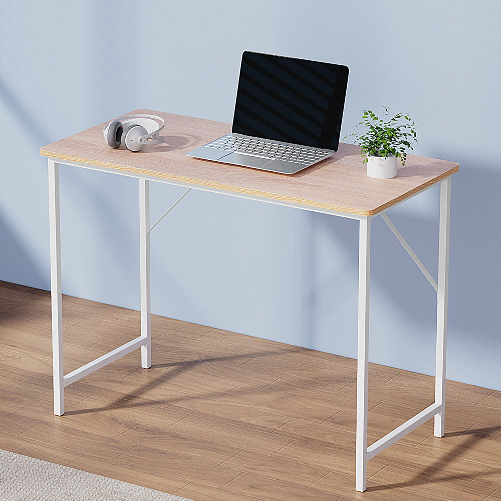 Sund Computer Desk with Steel Frame 100CM Oak