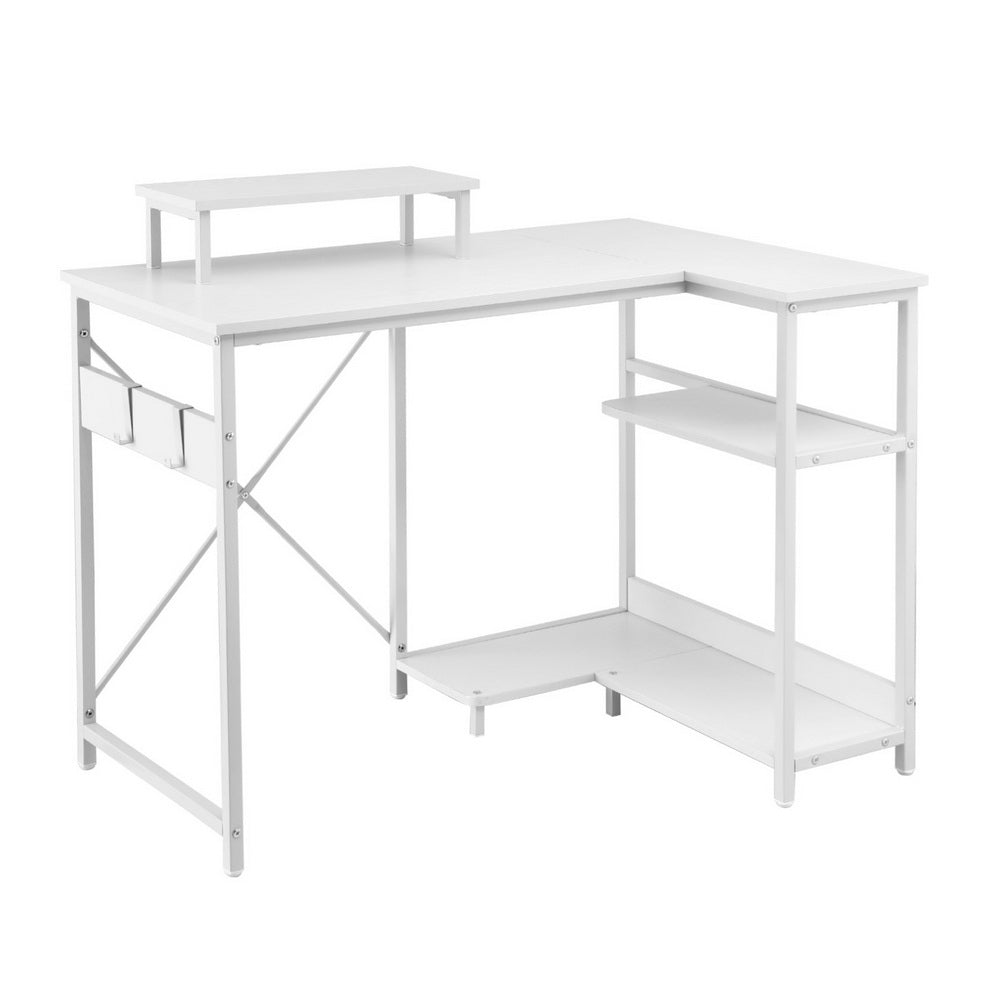 Artiss Computer Desk L-Shape Home Office Study Table White 100CM