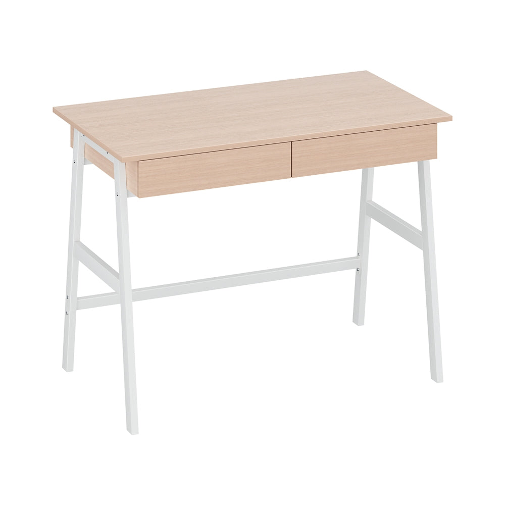Borg 100cm Computer Desk Drawer Cabinet Oak White