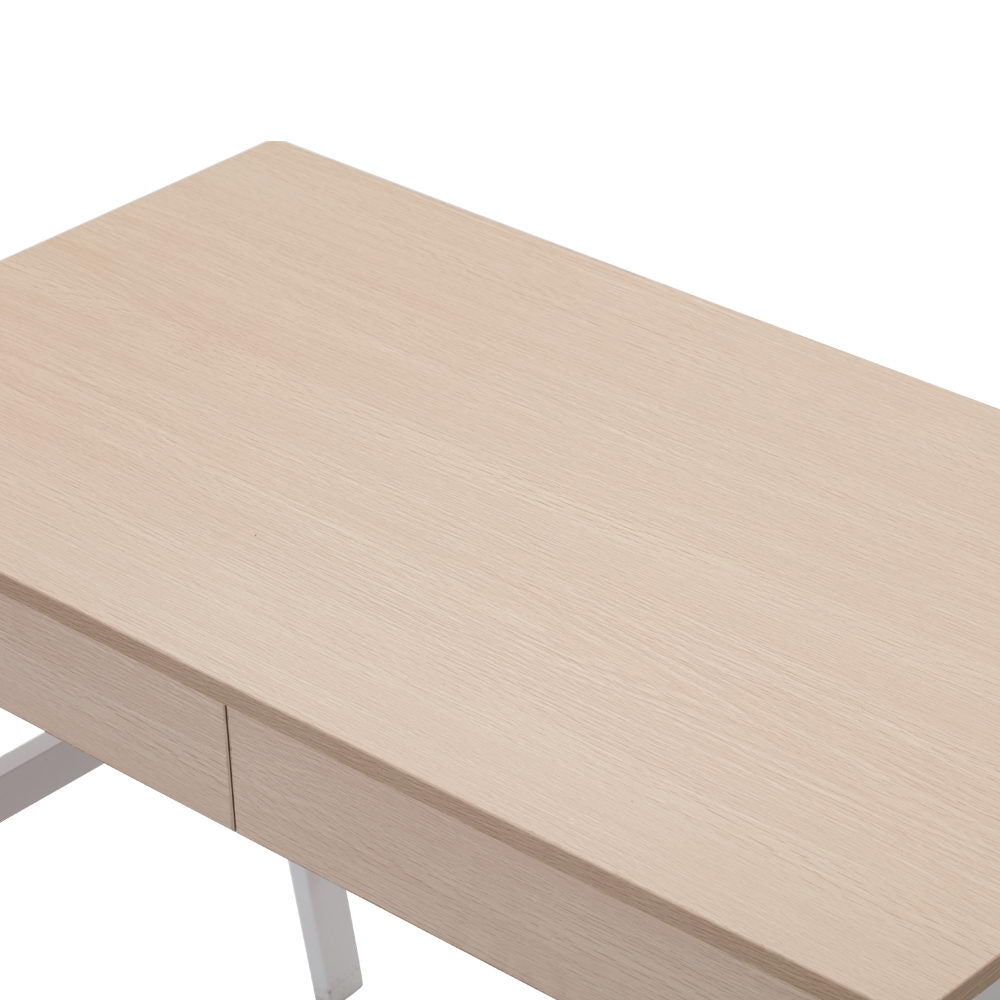 Borg 100cm Computer Desk Drawer Cabinet Oak White