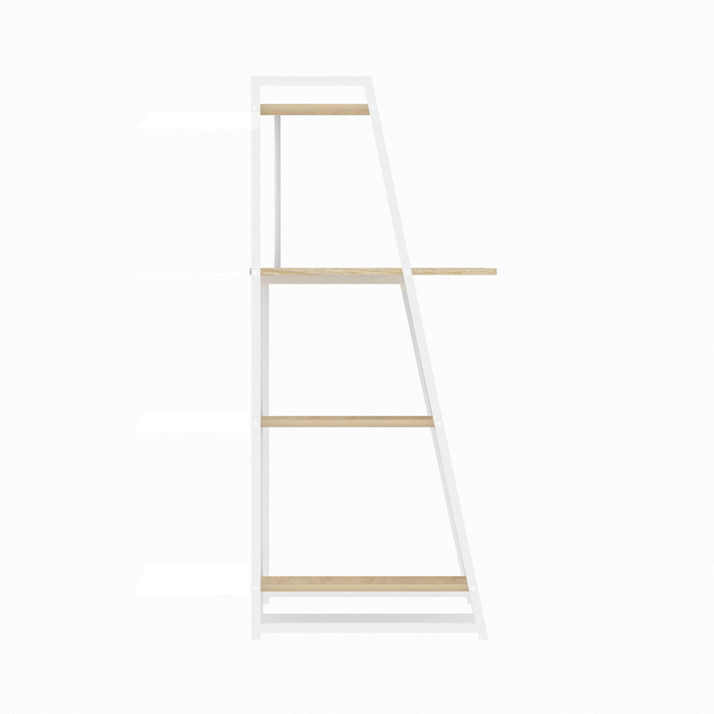 Artiss Oak Computer Desk 100cm Bookshelf Storage