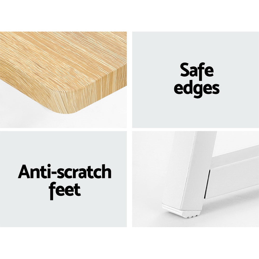 Artiss Oak Computer Desk 100cm Bookshelf Storage