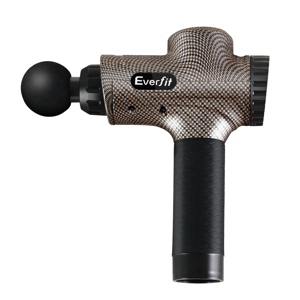 Everfit 6-Head Massage Gun Electric LCD Vibration Black & Gold