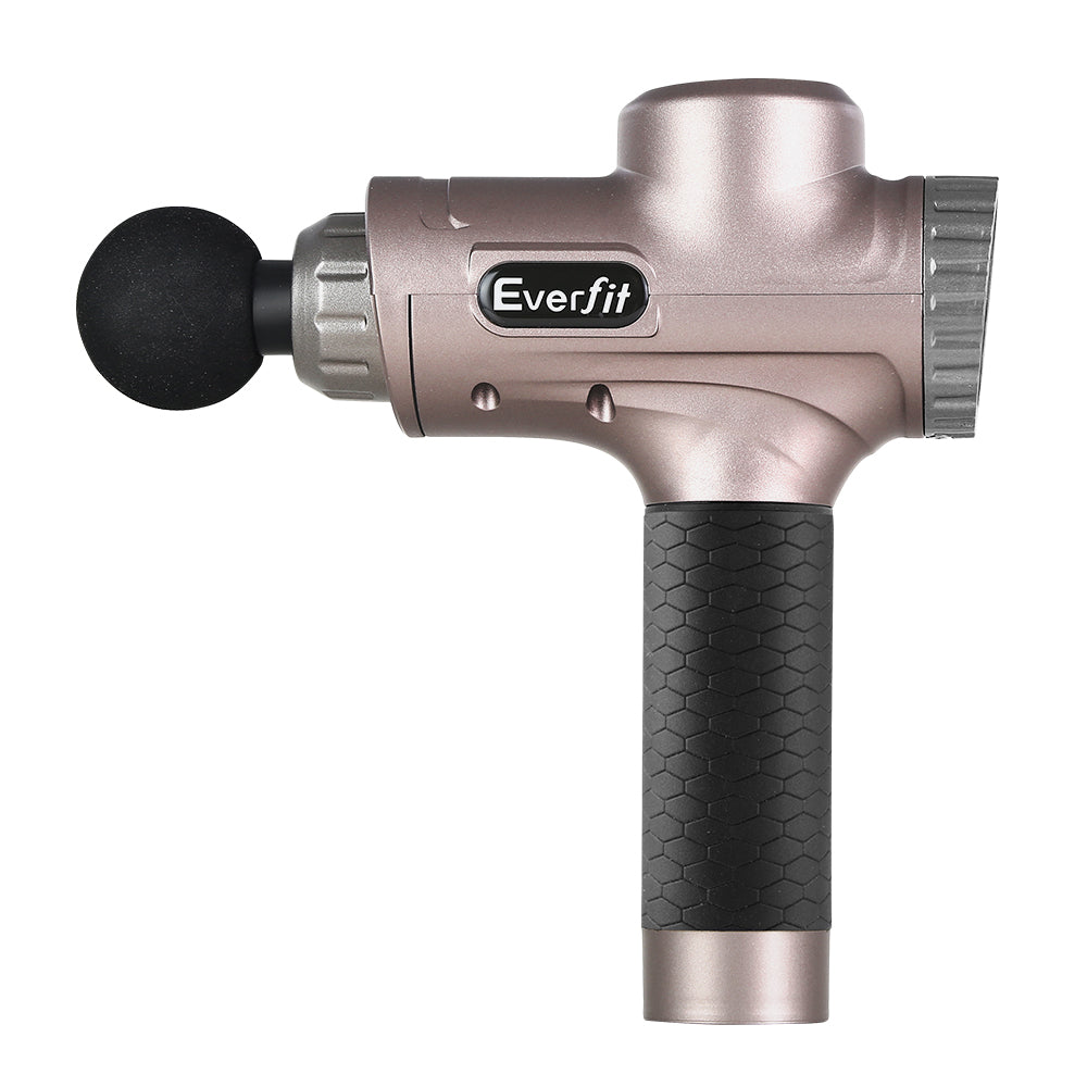 Everfit 30-Speed Massage Gun 6 Heads Vibration Muscle Massager Gold