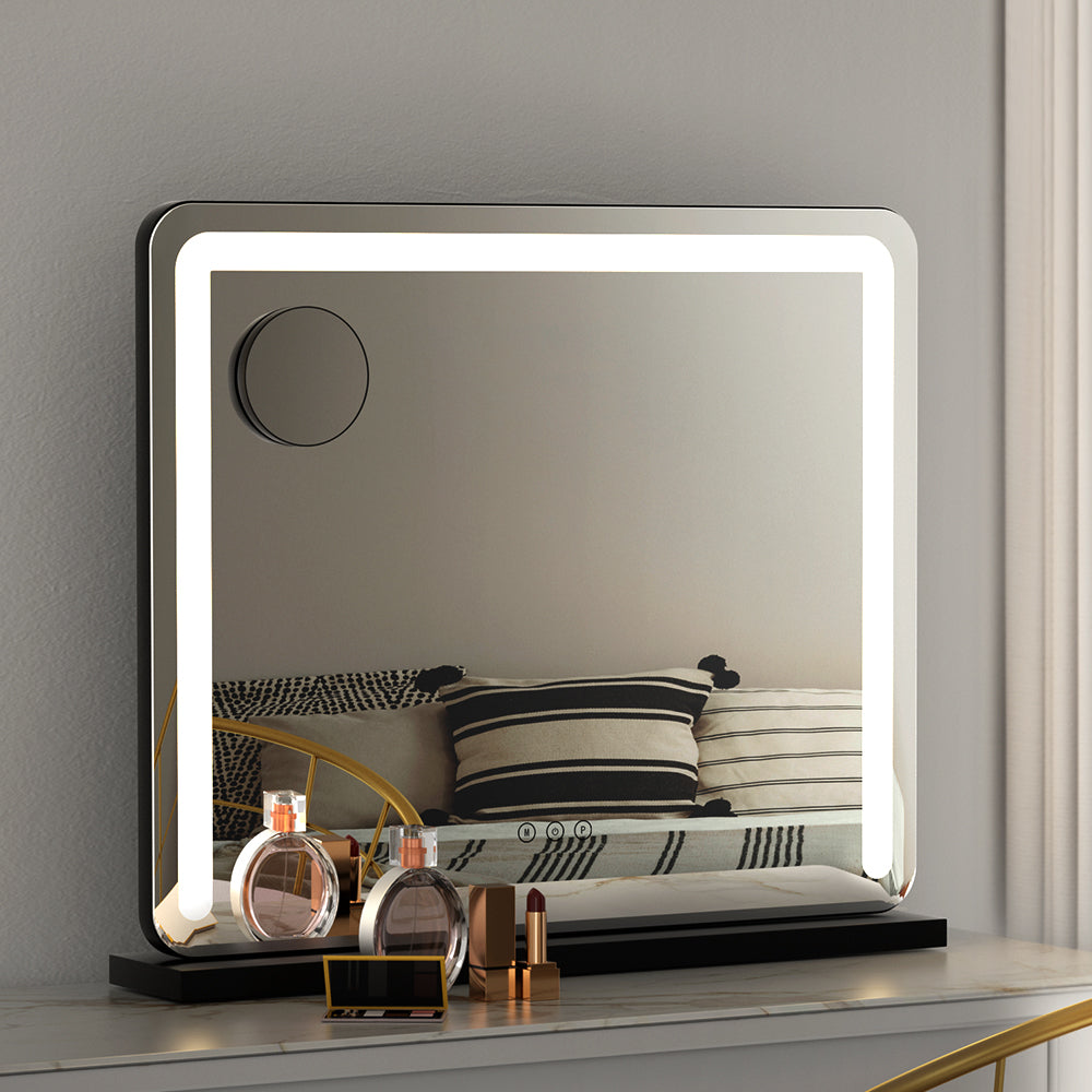 Embellir 60x50cm Hollywood Vanity Makeup Mirror LED Light Tabletop Black