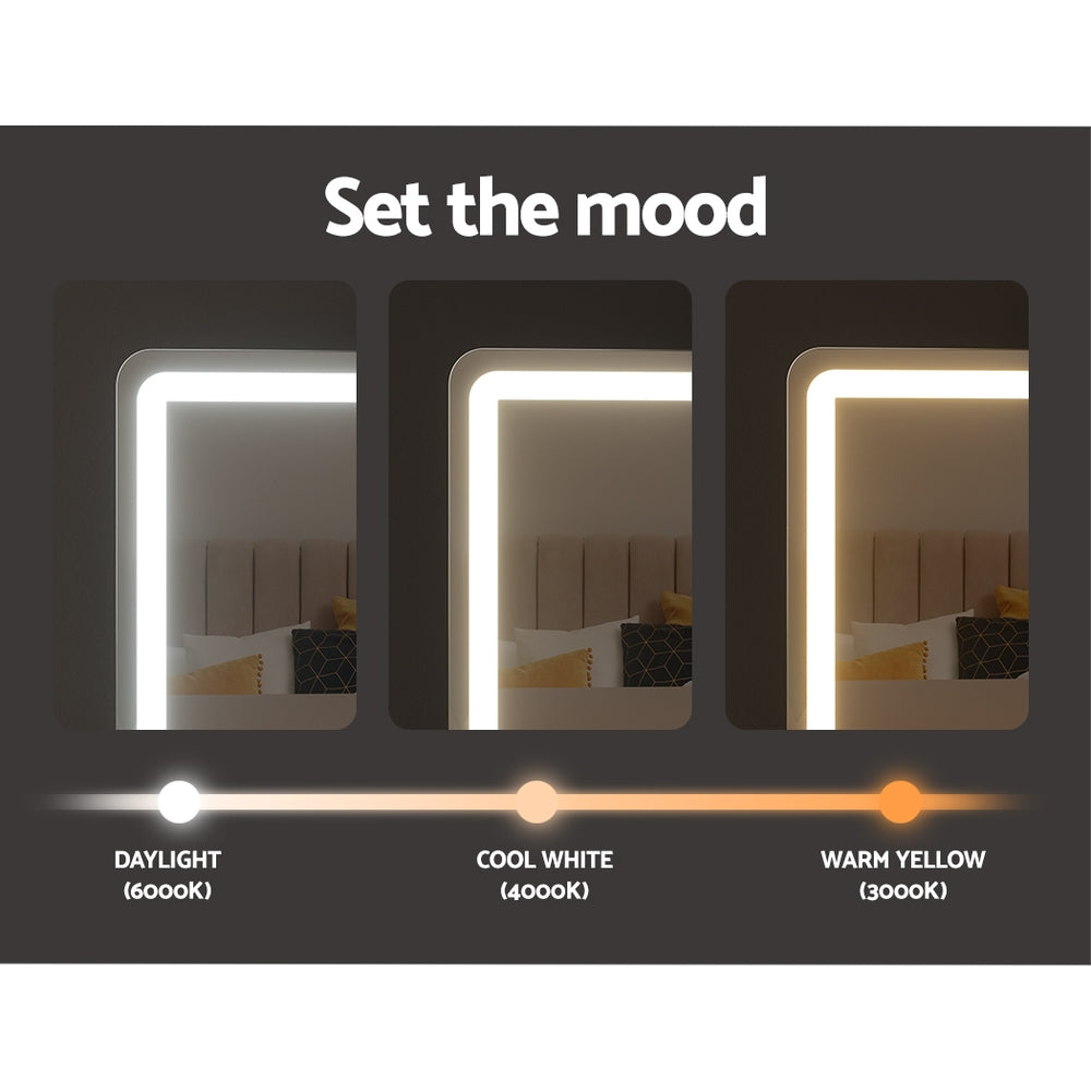 Embellir 60x50cm Hollywood Vanity Makeup Mirror LED Light Tabletop Black