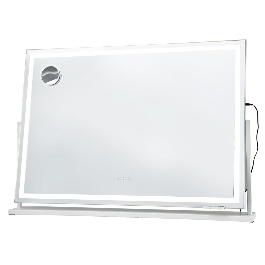 Embellir 100x70cm 360 Degree Rotatable Makeup Mirror with LED Light