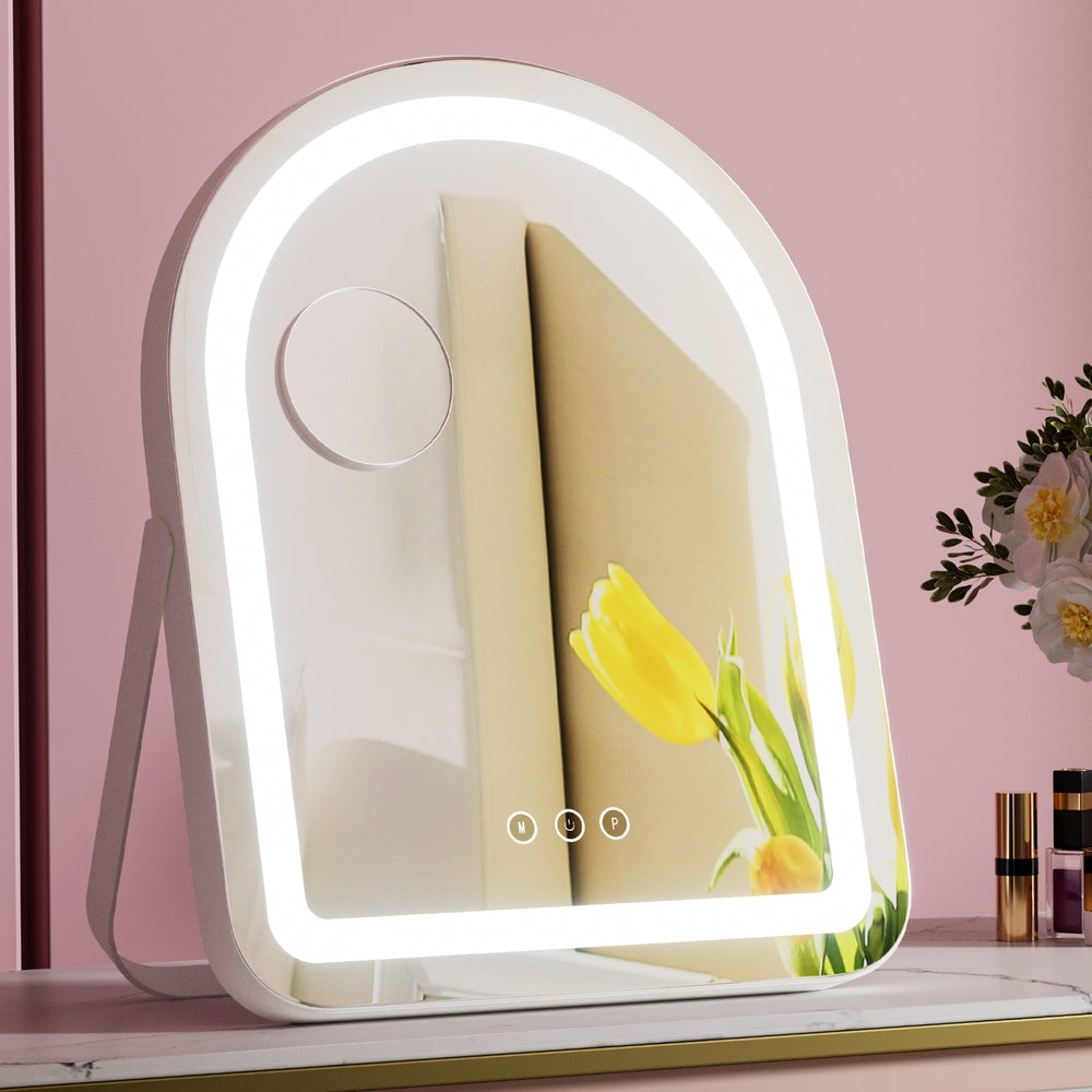 Embellir 35x45cm Vanity Mirror LED Light 5x Magnification White Arch
