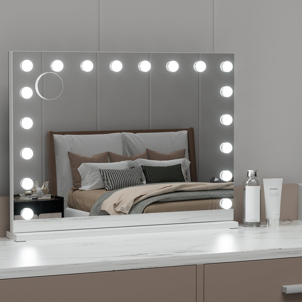 Embellir 80x58cm Hollywood Vanity Makeup Mirror LED Light Tabletop Wall