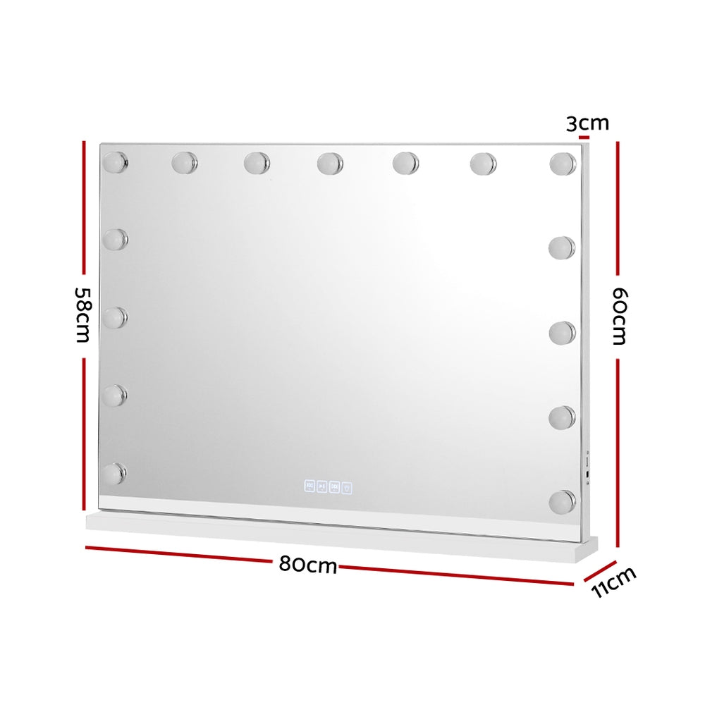 Embellir 80x58cm Hollywood Vanity Makeup Mirror LED Bluetooth