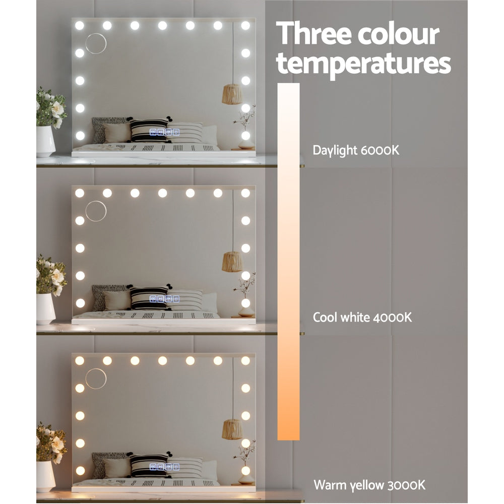 Embellir 80x58cm Hollywood Vanity Makeup Mirror LED Bluetooth