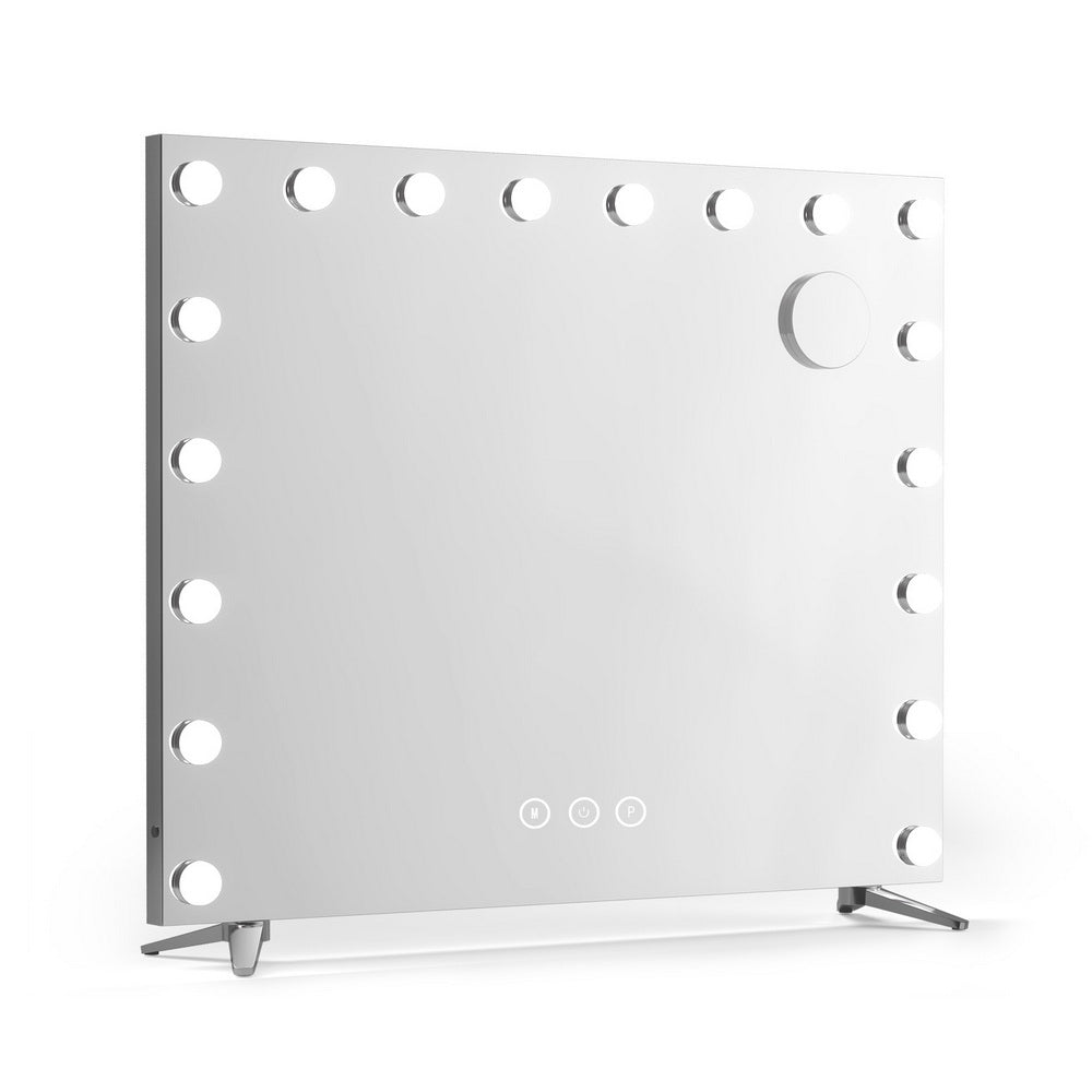 Embellir Hollywood Makeup Mirror with LED Lights 65x80cm Silver Legs