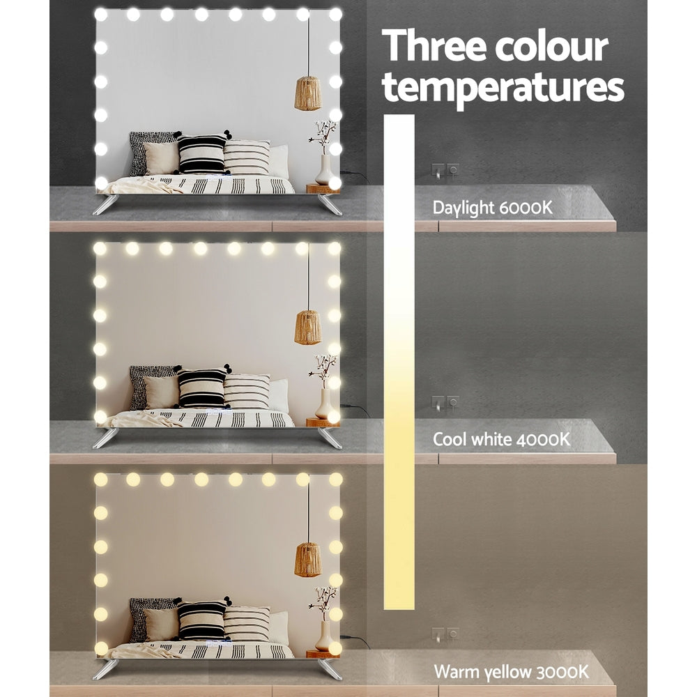 Embellir 80x65cm Hollywood Vanity Makeup Mirror LED Bluetooth