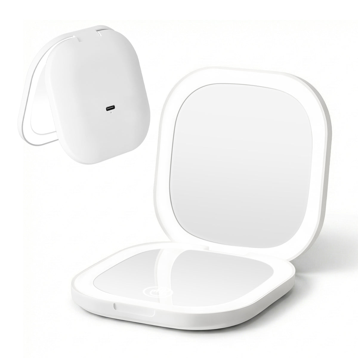 Embellir LED Compact Travel Makeup Mirror 1x 10x Magnification White