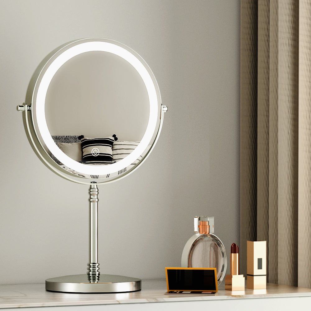 Embellir Makeup Mirror 20x20cm 10X Magnifying LED Tabletop