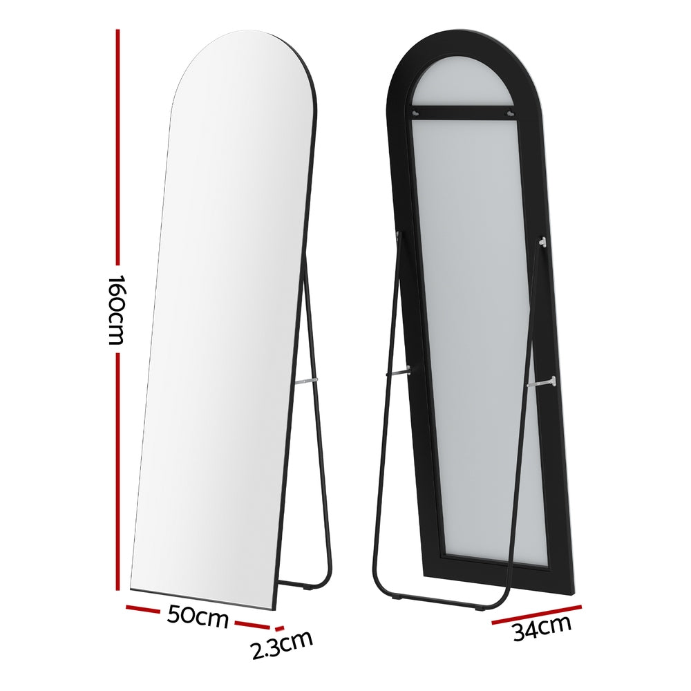 Embellir Full-Length Mirror 160x50cm Black Aluminium Frame