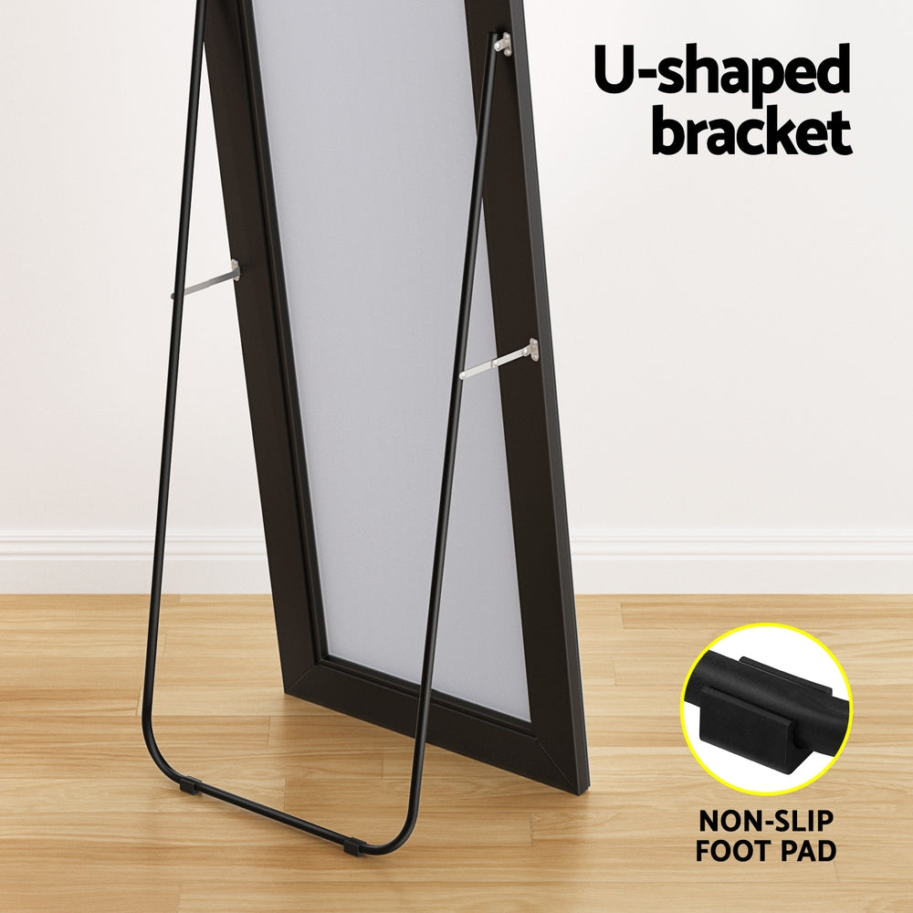 Embellir Full-Length Mirror 160x50cm Black Aluminium Frame