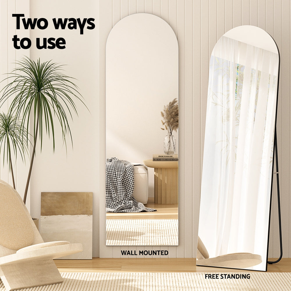 Embellir Full-Length Mirror 160x50cm Black Aluminium Frame