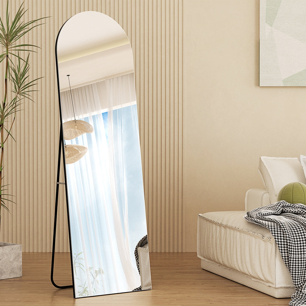 Embellir Full-Length Mirror 160x50cm Black Aluminium Frame