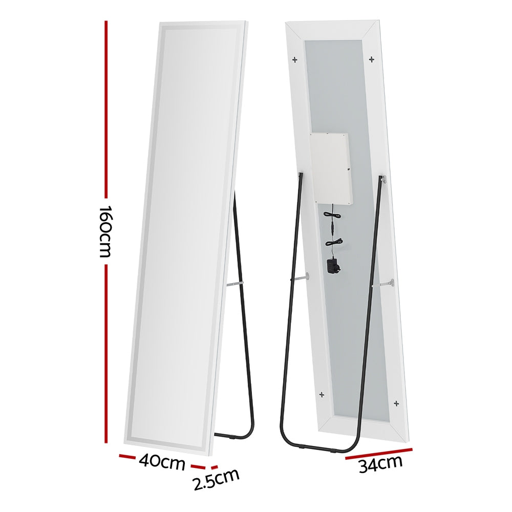 Embellir Full-Length LED Mirror Aluminium Frame Adjustable Brightness