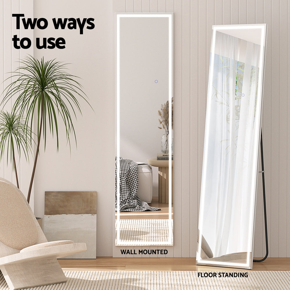 Embellir Full-Length LED Mirror Aluminium Frame Adjustable Brightness