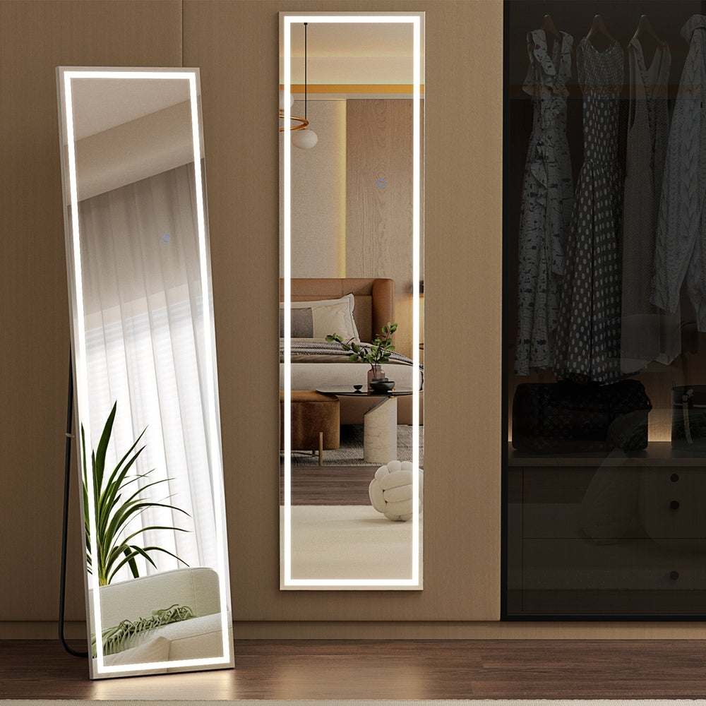 Embellir Full-Length LED Mirror Aluminium Frame Adjustable Brightness