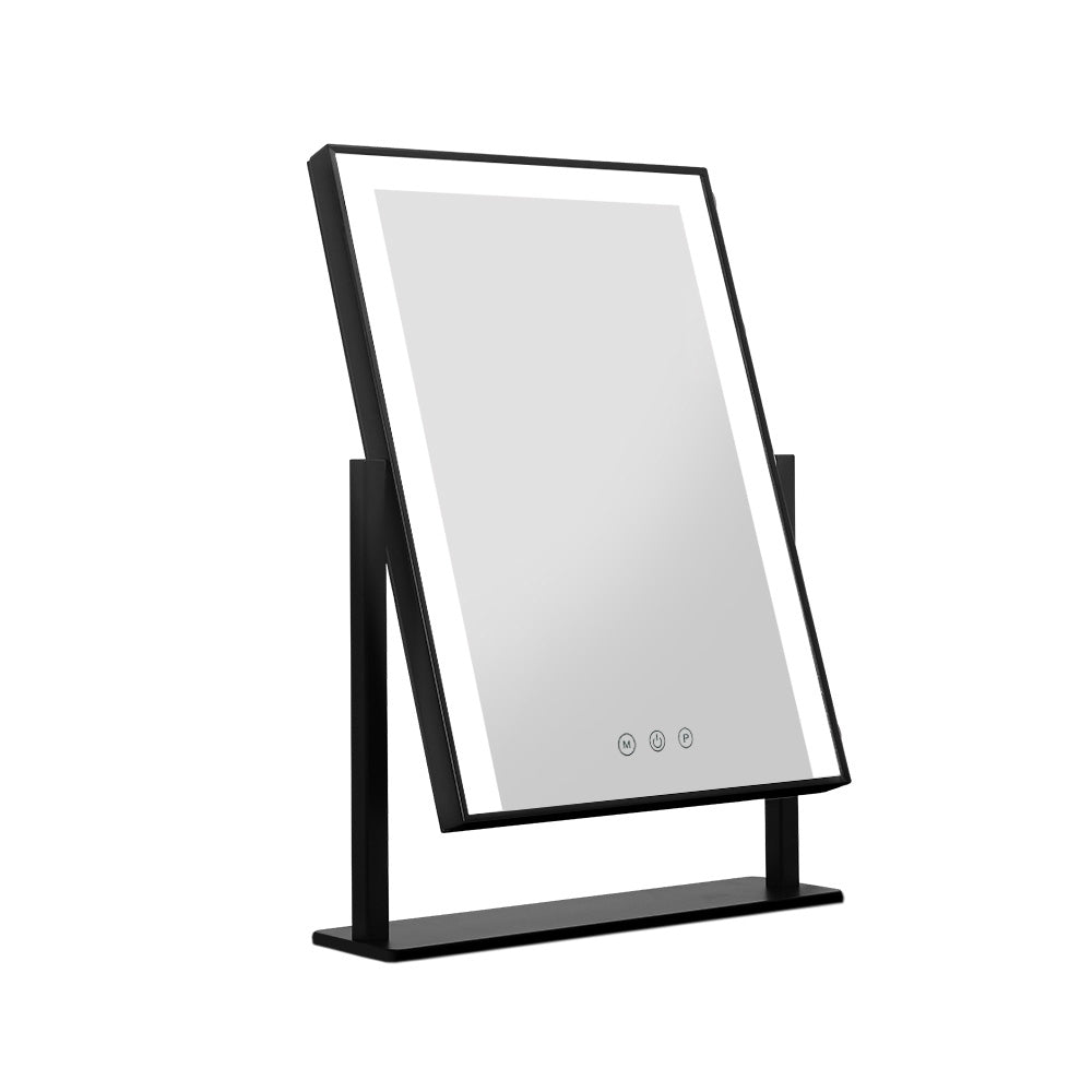 Embellir 25x30cm Hollywood Vanity Makeup Mirror LED Light Rotatable Black