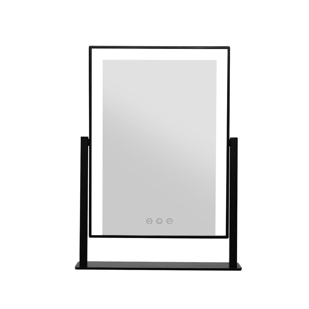Embellir 25x30cm Hollywood Vanity Makeup Mirror LED Light Rotatable Black