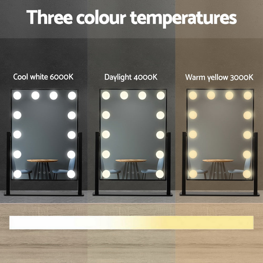 Embellir 30x48cm Hollywood Vanity Makeup Mirror LED Light Rotatable