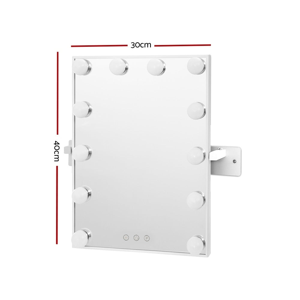 Embellir Hollywood Makeup Mirror 30x40cm Wall Vanity 12 LED Bulbs