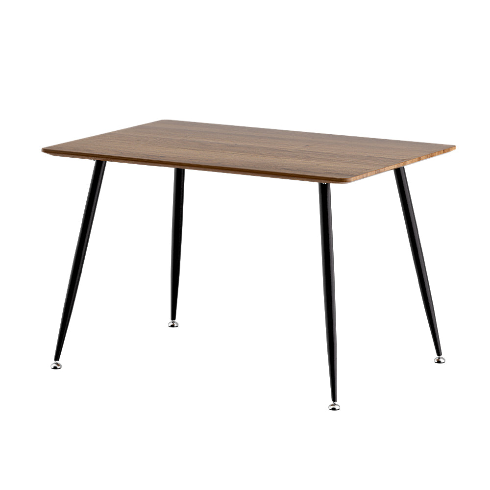 Caleb 4-Seater Dining Table Rectangular Pine/Black