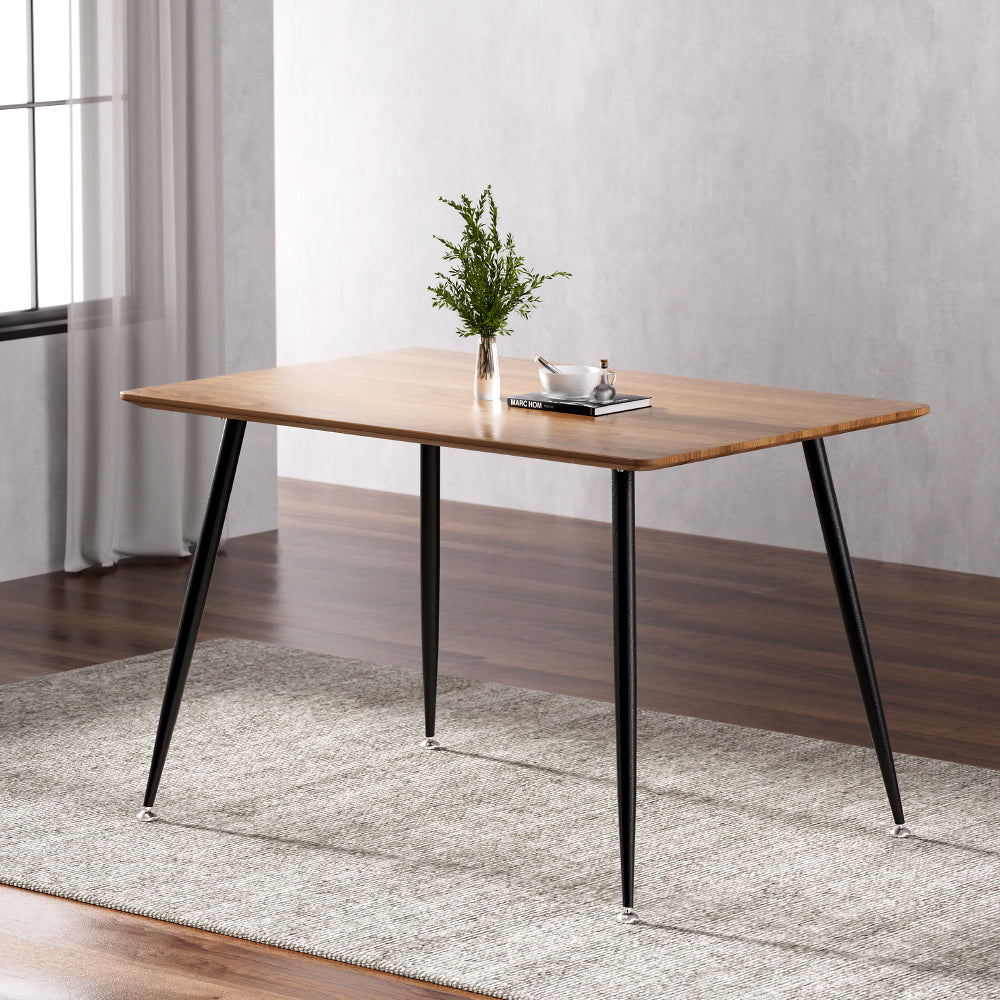 Caleb 4-Seater Dining Table Rectangular Pine/Black