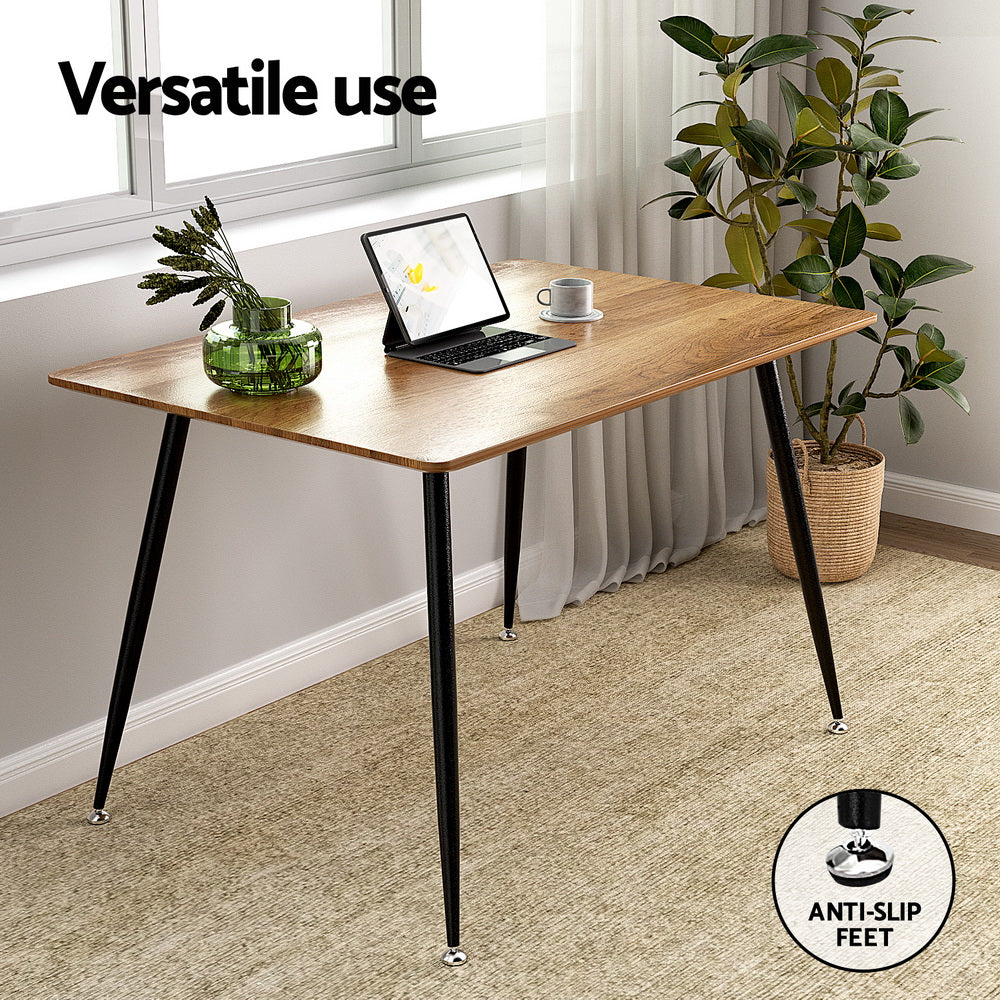 Caleb 4-Seater Dining Table Rectangular Pine/Black