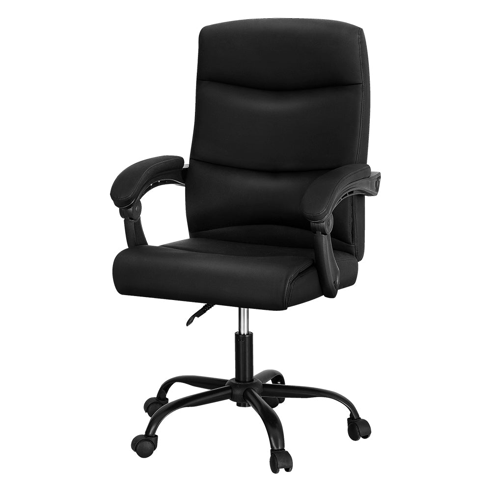 Artiss Massage Office Chair PU Leather Black