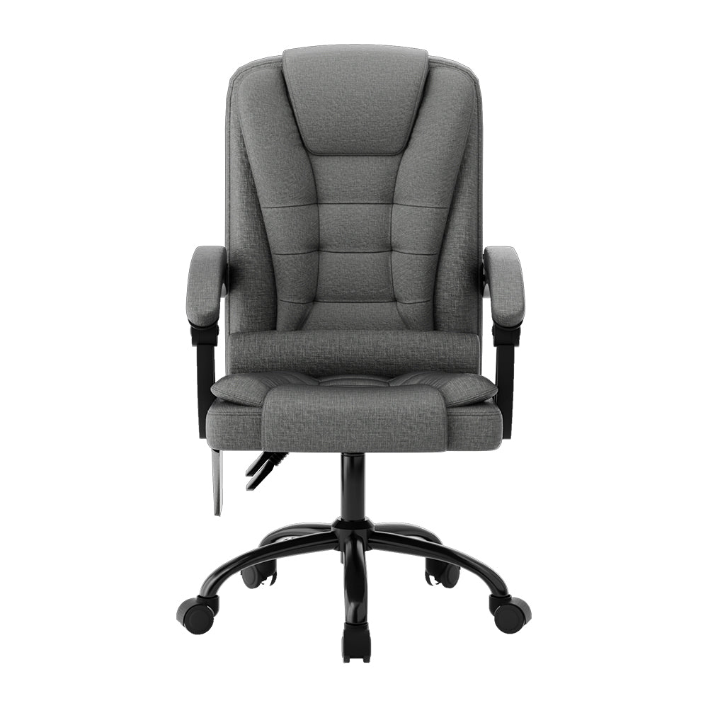 Artiss Massage Office Chair Fabric Black Adjustable