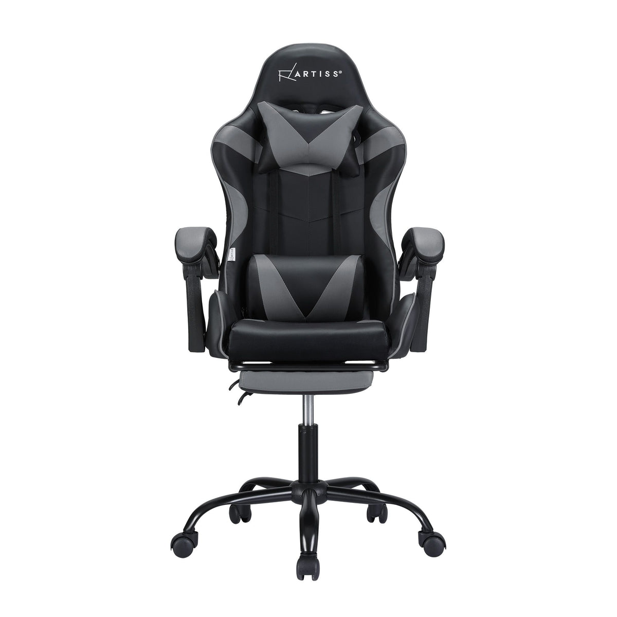Artiss Grey Massage Gaming Office Chair Footrest