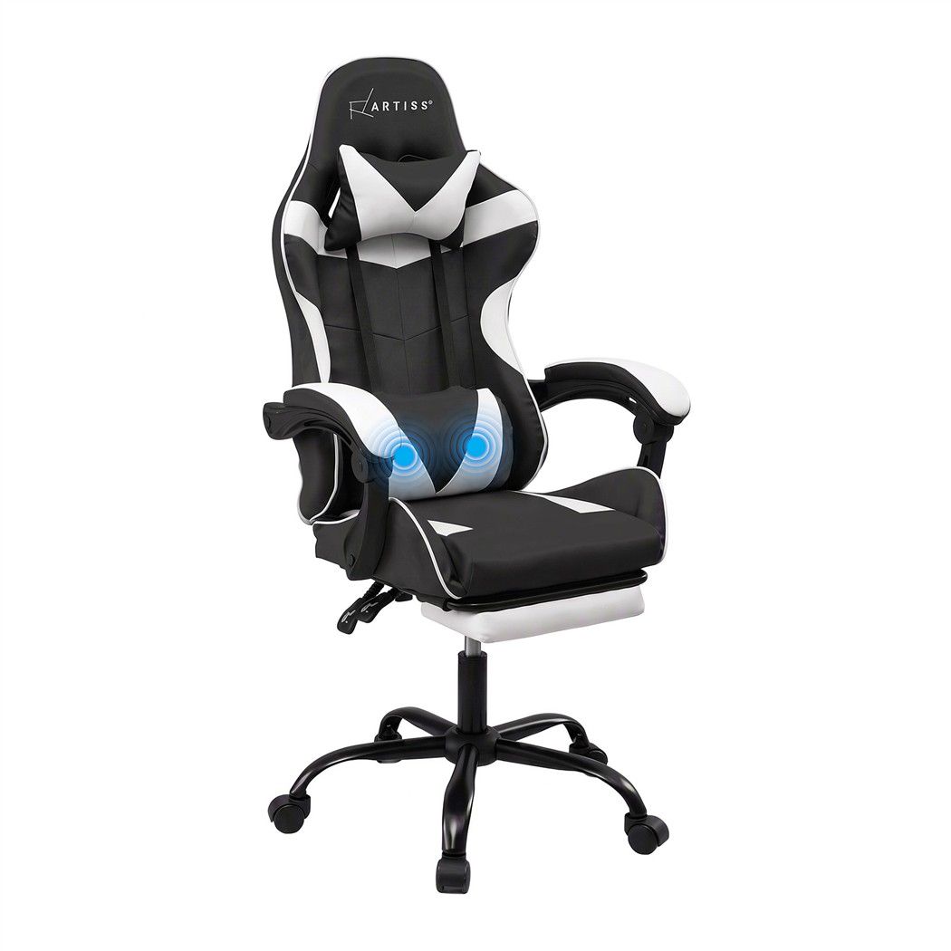 Artiss Ergonomic Gaming Office Chair with 2 Point Massage Black
