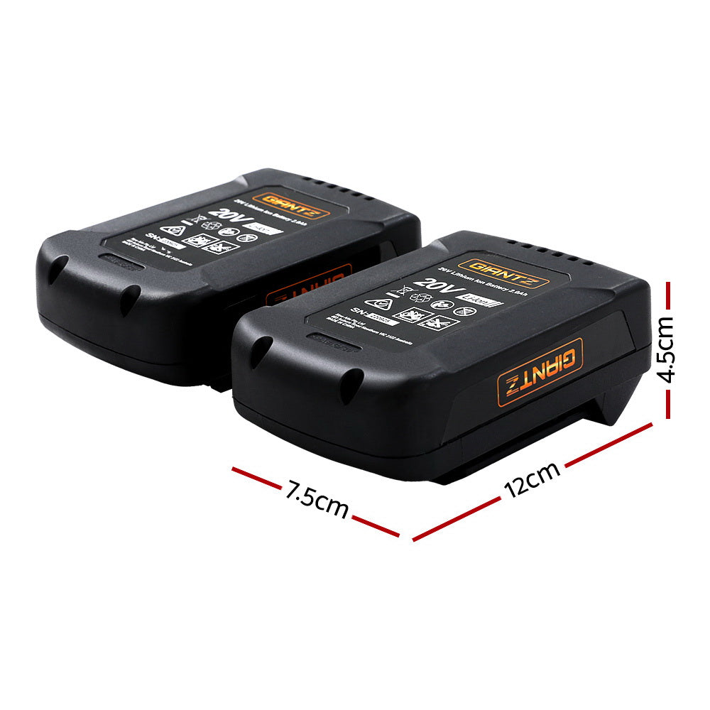 Giantz 40V Cordless Lawn Mower Battery Pack 2.0Ah Rechargeable Lithium
