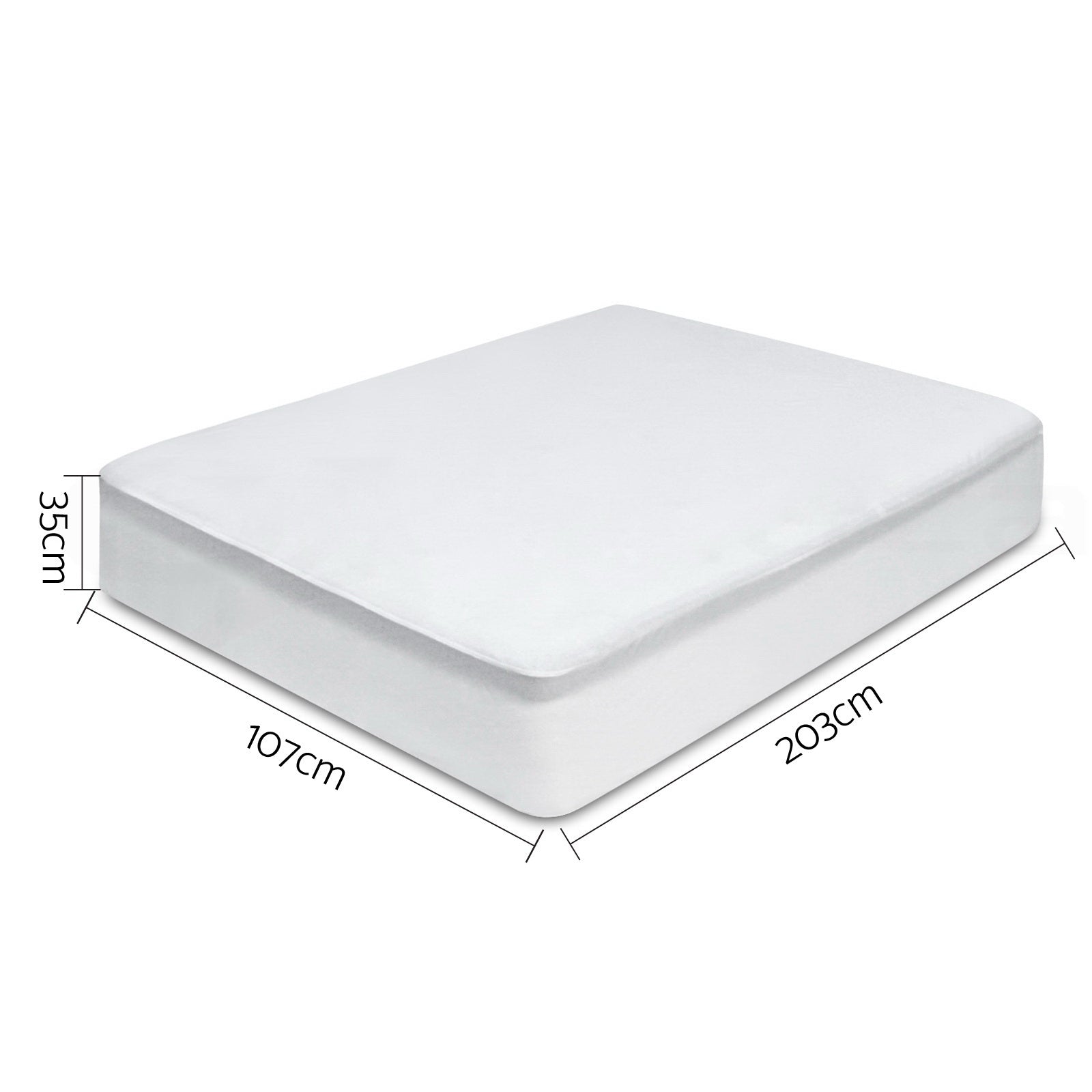 Giselle King Single Bamboo Mattress Protector Water-Resistant