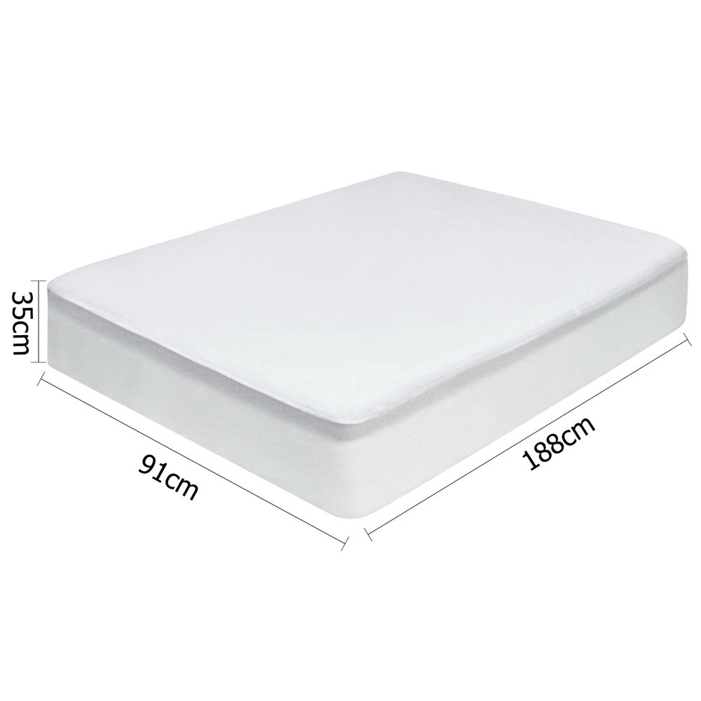 Giselle Single Bamboo Mattress Protector Water-Resistant