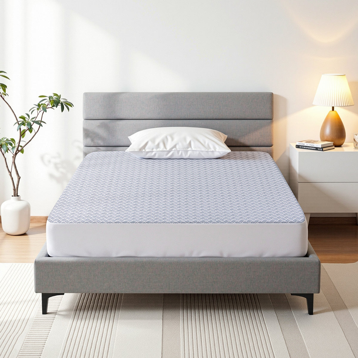 Giselle Cooling Waterproof Mattress Protector Deep Pocket Single