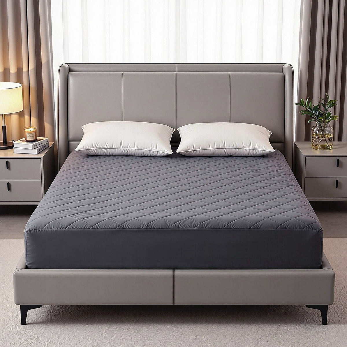 Giselle Water-Resistant Mattress Protector Microfiber King 360° Fit