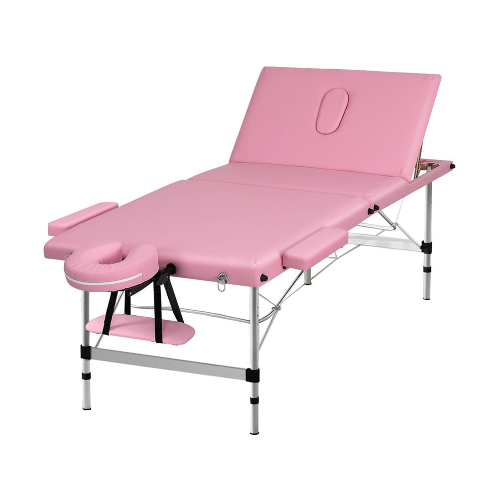 Zenses 85cm Portable Aluminium Massage Table Pink