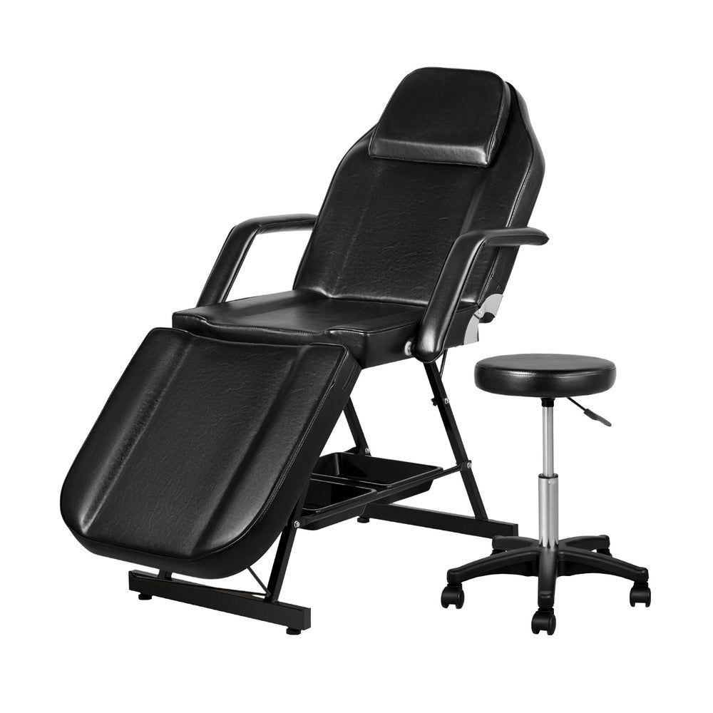 Zenses 3-Fold Adjustable Massage Table Salon Bed Black