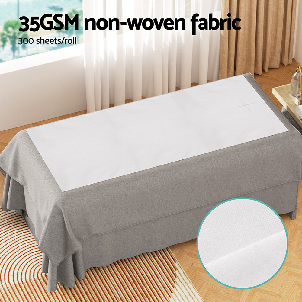 Zenses 80x180cm Massage Table Cover 6 Rolls 300 Sheets White