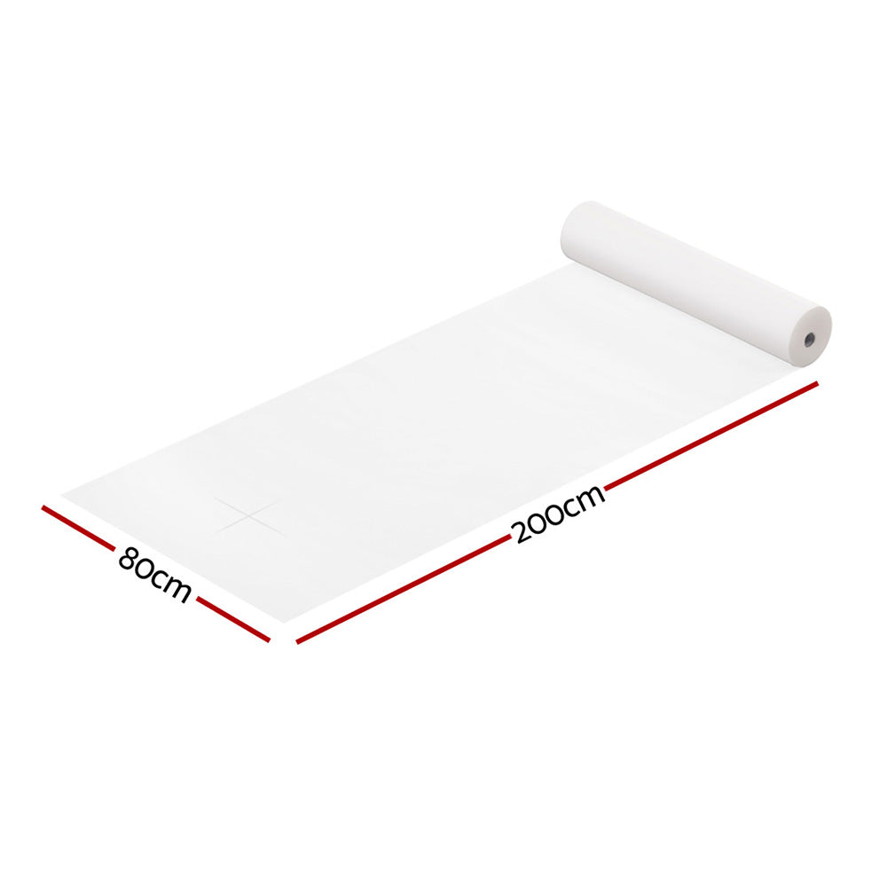 Zenses 80cm x 200cm Disposable Massage Table Covers 50 Pack White