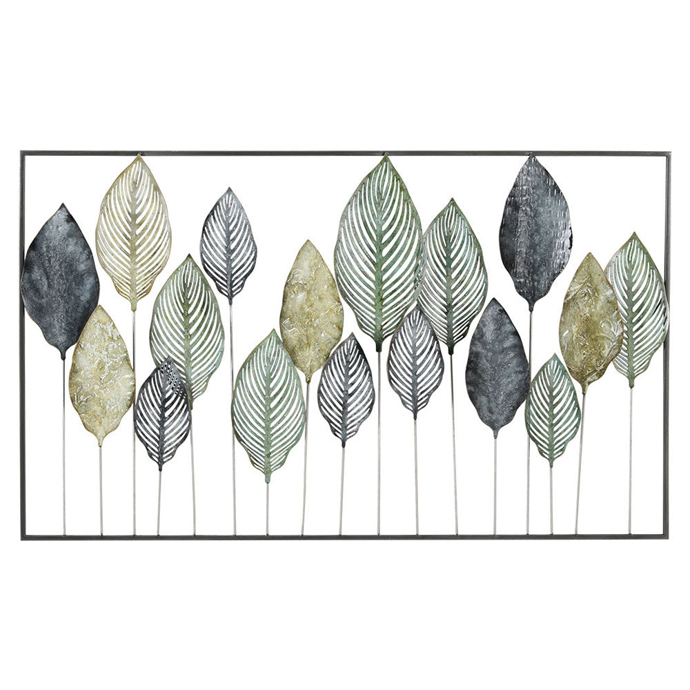 Leaf Tree of Life Metal Wall Art Sculpture Framed Multicoloured