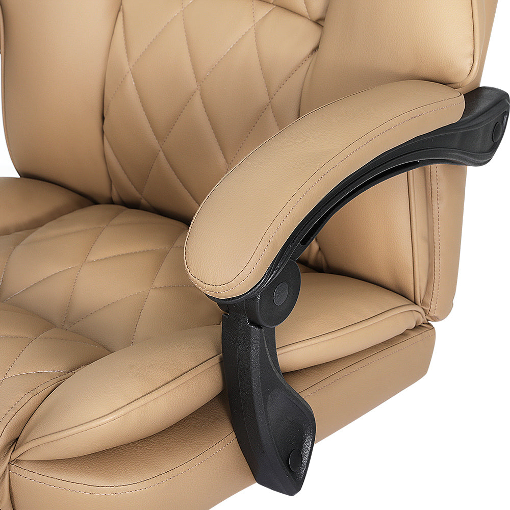 Flexi Executive Office Chair Leather Footrest Espresso