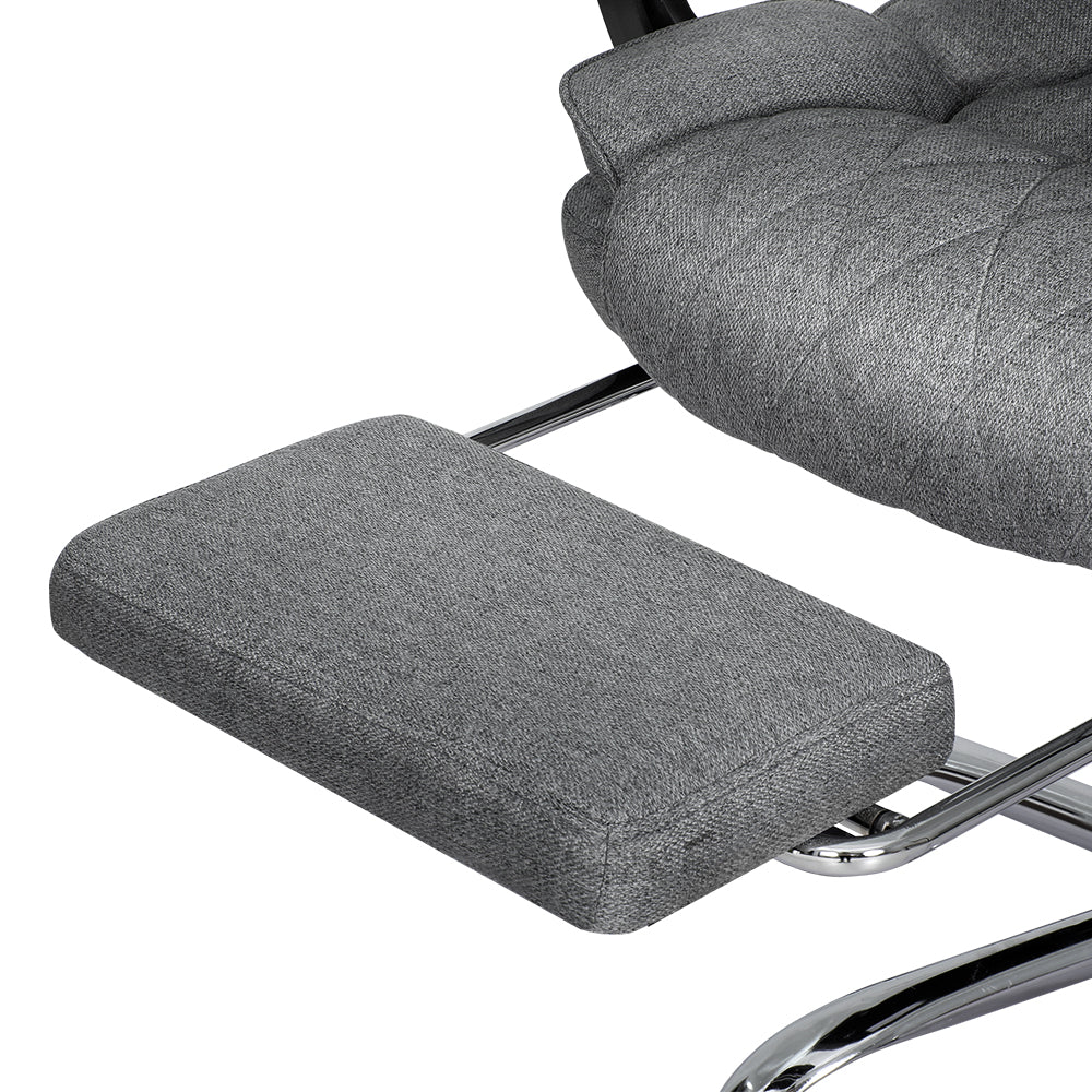Artiss Executive Office Chair Grey Footrest High-Back Recliner