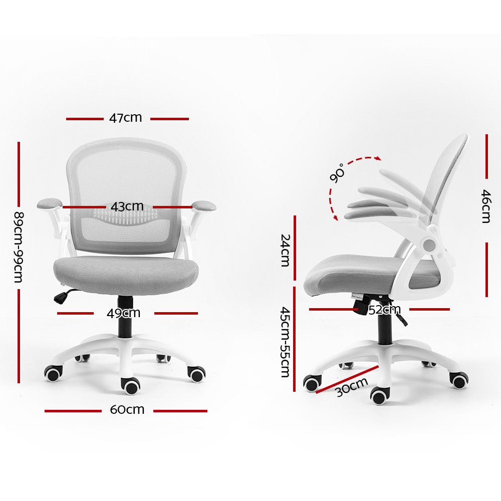 Galene Mid Back Office Chair Mesh Grey